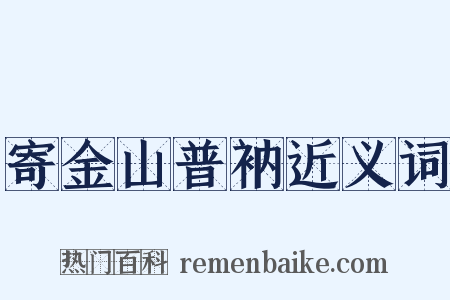 寄金山普衲近义词是什么意思的图片